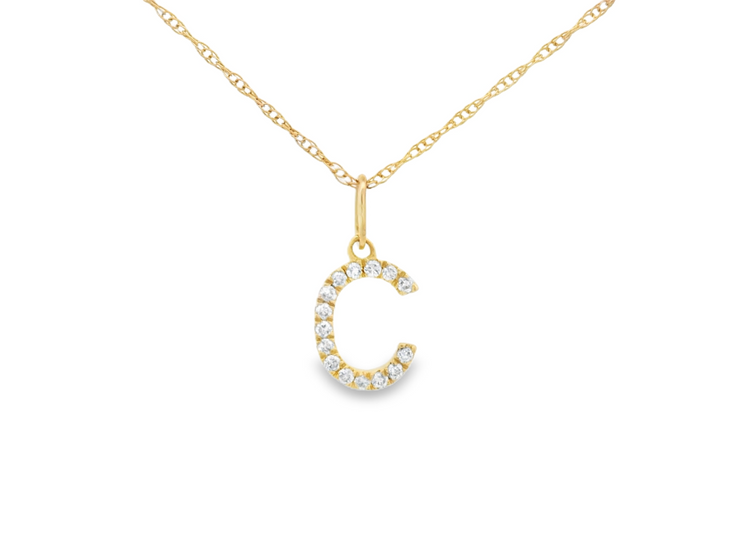 DIAMOND INITIAL 'C' PENDANT