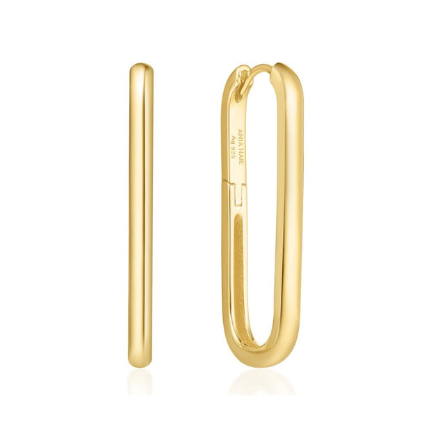 Ania Haie - Gold Tube Oversized U Hoop Earrings