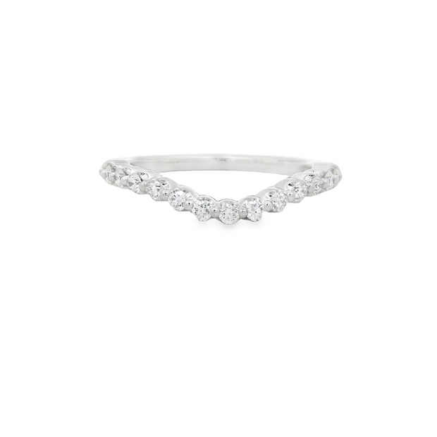 PAVE DIAMOND CONTOUR WEDDING BAND – 0.35 TCW