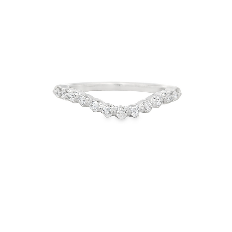 PAVE DIAMOND CONTOUR WEDDING BAND – 0.35 TCW