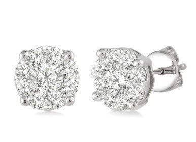 ASHI - 1/6 CT LOVEBRIGHT DIAMOND EARRINGS