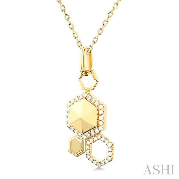 ASHI - HEXAGON DIAMOND PENDANT