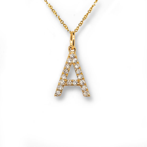 DIAMOND INITIAL 'A' PENDANT