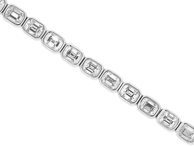 EMERALD CUT DIAMOND TENNIS BRACELET – 4 1/2 CT