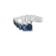 DIAMOND & SAPPHIRE BYPASS RING