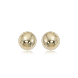 7MM GOLD BALL POST EARRINGS