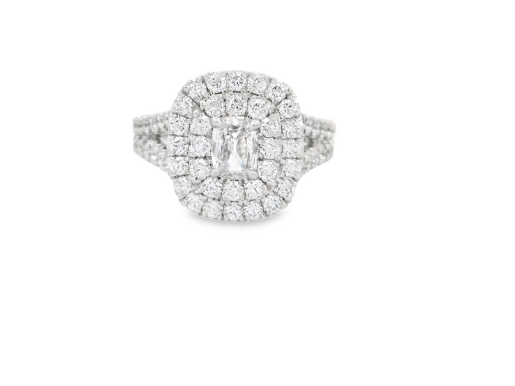 HENRI DAUSSI - WHITE GOLD DIAMOND ENGAGEMENT RING