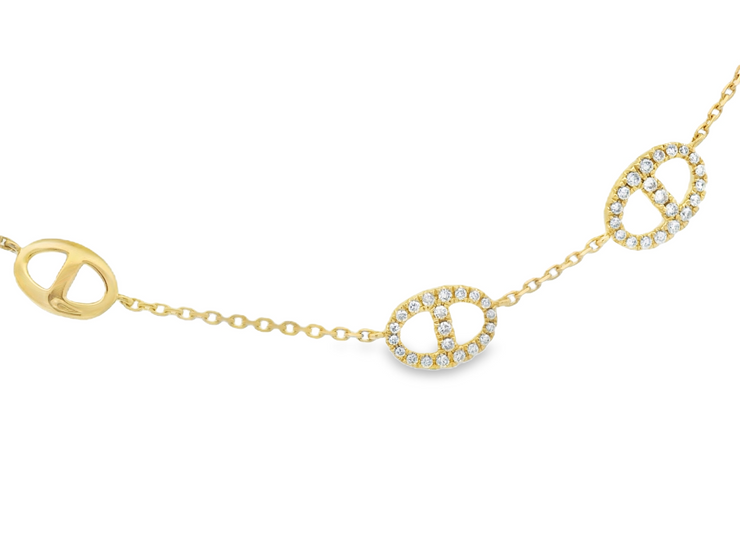 DIAMOND MARINER LINK NECKLACE