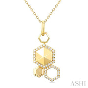 ASHI - HEXAGON DIAMOND PENDANT