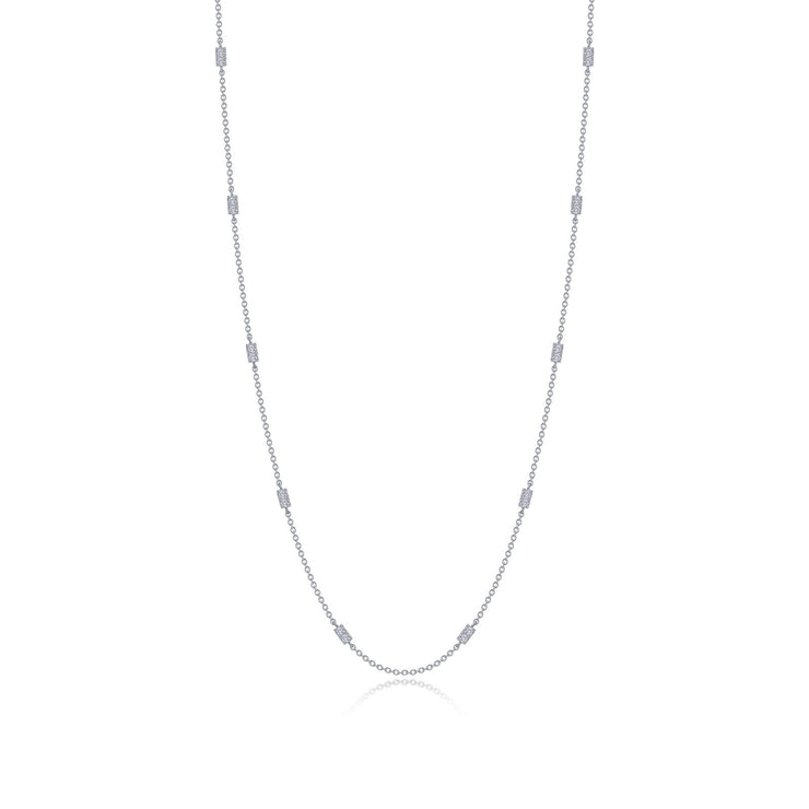 LAFONN - STATIONED ILLUSION BAGUETTE NECKLACE