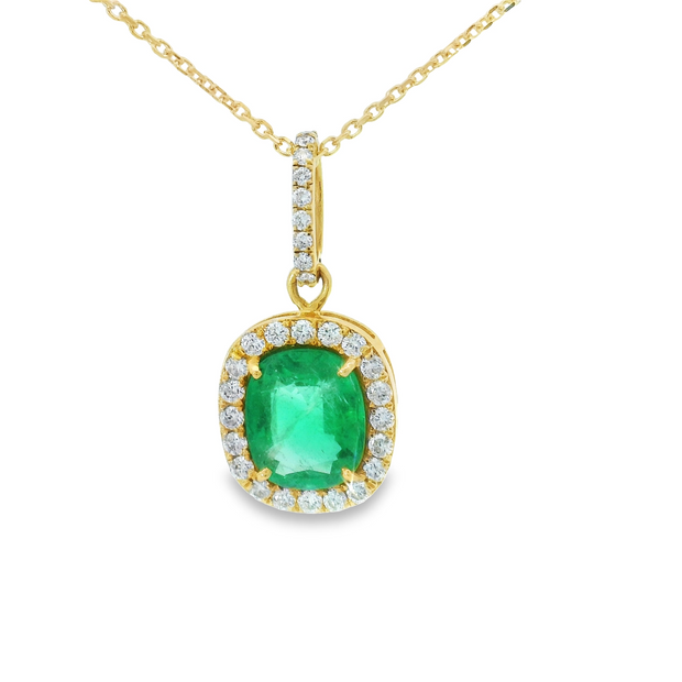 EMERALD & DIAMOND PENDANT