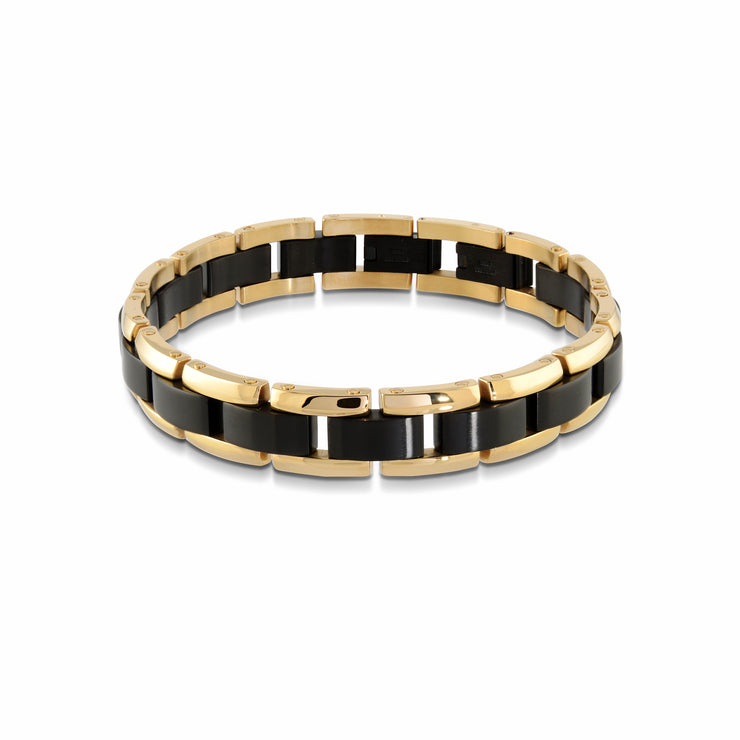 BLACK & GOLD LINK BRACELET