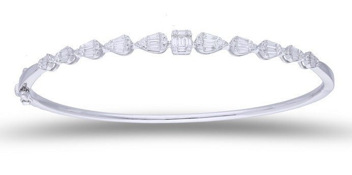 DIAMOND CLUSTER BANGLE BRACELET