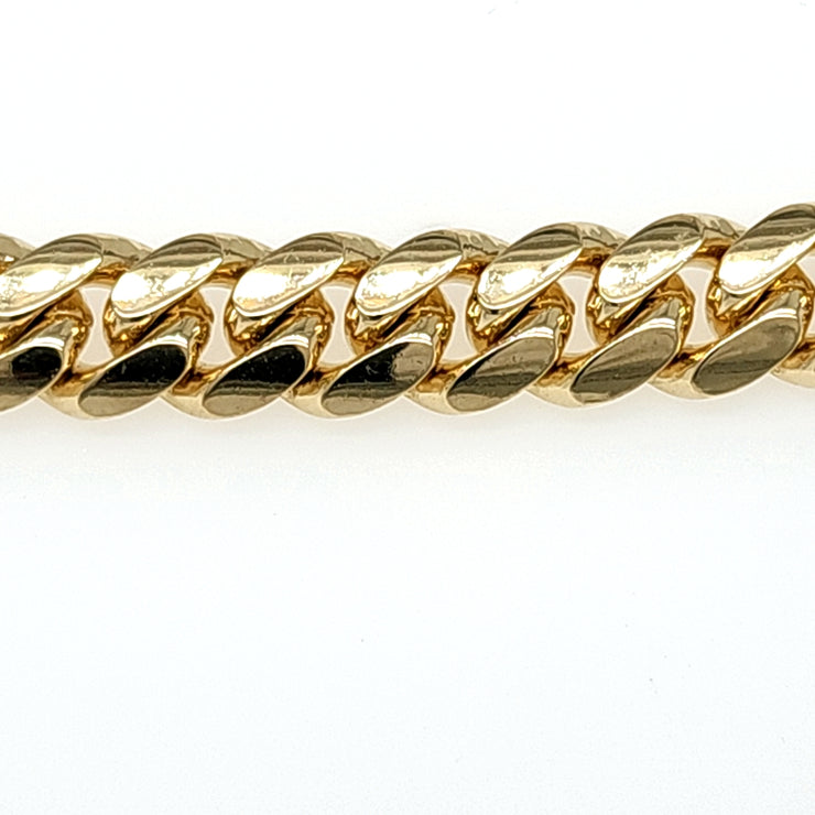 YELLOW GOLD MIAMI CUBAN LINK BRACELET 8.5"