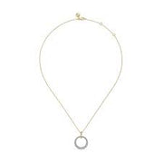 GABRIEL & CO - OPEN CIRCLE DIAMOND PENDANT