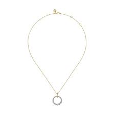 GABRIEL & CO - OPEN CIRCLE DIAMOND PENDANT