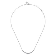 GABRIEL - DIAMOND CURVED BAR NECKLACE