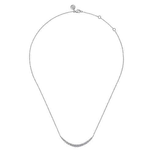 GABRIEL - DIAMOND CURVED BAR NECKLACE