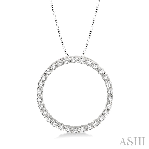 ASHI - 1 CARAT DIAMOND CIRCLE PENDANT