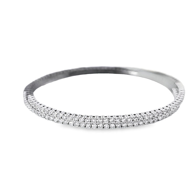 BLACK & WHITE DIAMOND FLEXIBLE TENNIS BRACELET