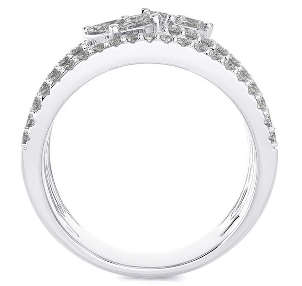 3 ROW DIAMOND RING