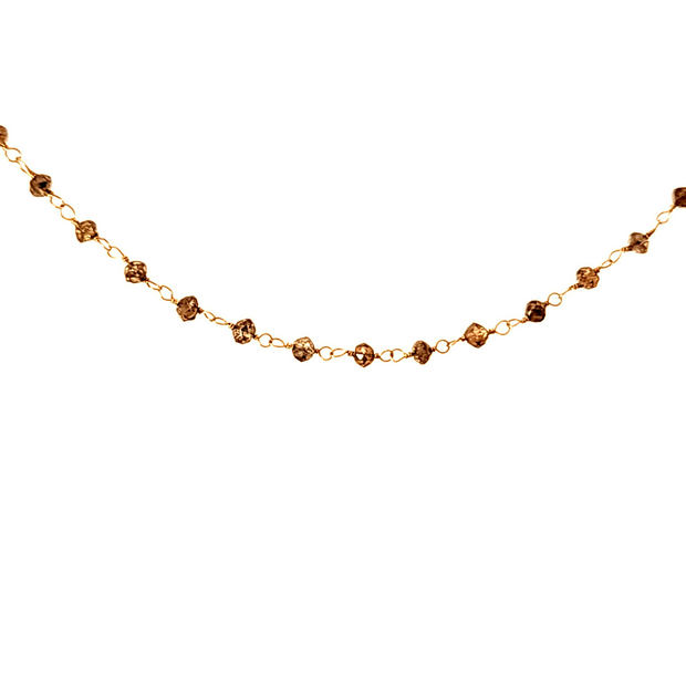 BROWN DIAMOND ROSARY NECKLACE