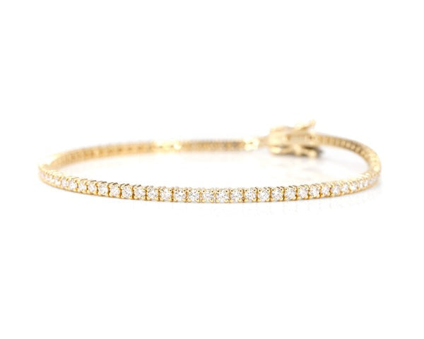 Yellow Gold Tennis Bracelet - 2 1/2 Ct