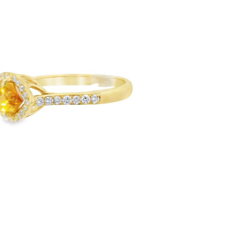 CITRINE & DIAMOND RING