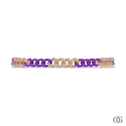 PAVE DIAMOND & PURPLE CHAIN BRACELET