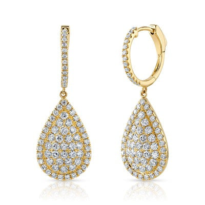 SHY CREATION - DIAMOND TEARDROP DANGLE EARRINGS