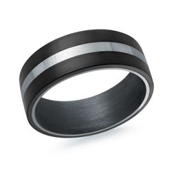 MALO - CARBON FIBER & TANTALUM MENS WEDDING BAND