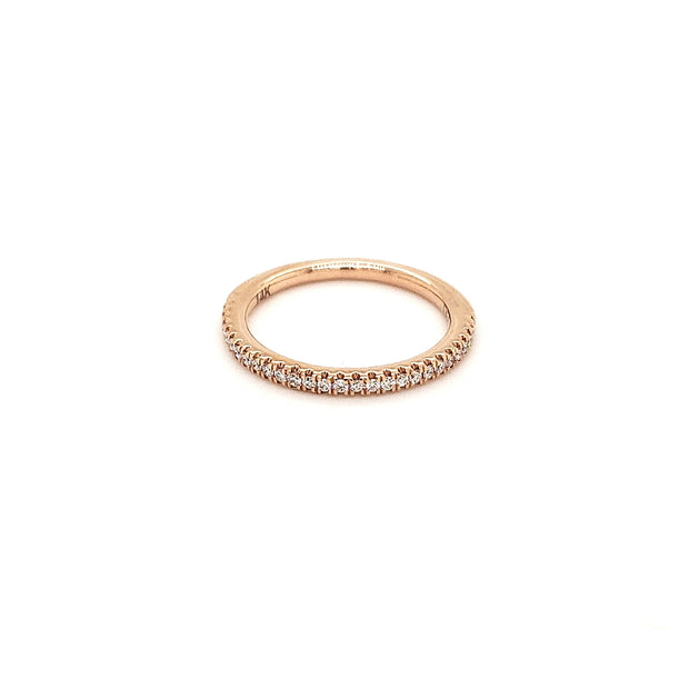 ROSE GOLD PRONG SET DIAMOND WEDDING BAND