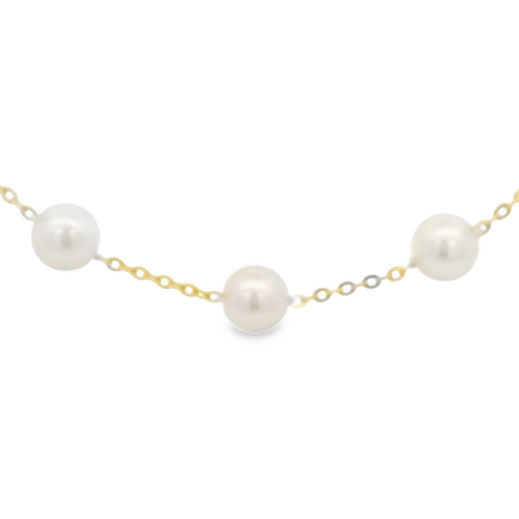 TIN CUP PEARL NECKLACE