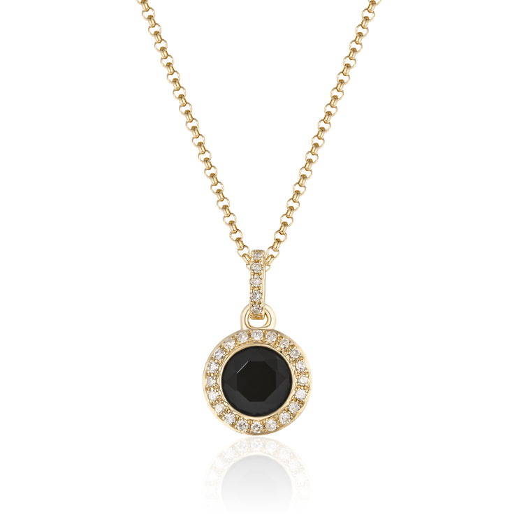 LUVENTE – BLACK ONYX & DIAMOND PENDANT