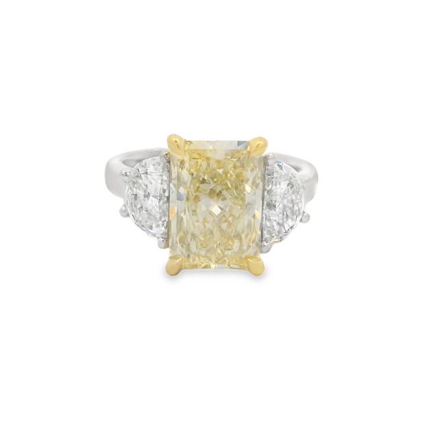 YELLOW DIAMOND 3 STONE RING