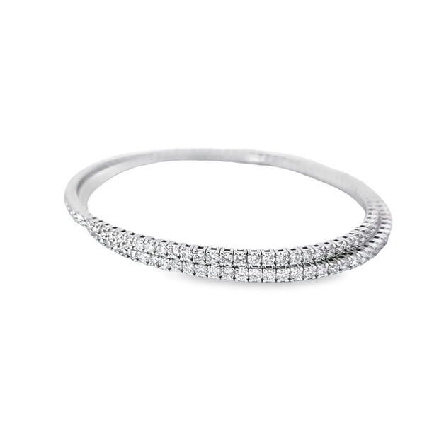 DOUBLE ROW FLEXIBLE DIAMOND TENNIS BRACELET