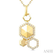 ASHI - HEXAGON DIAMOND PENDANT