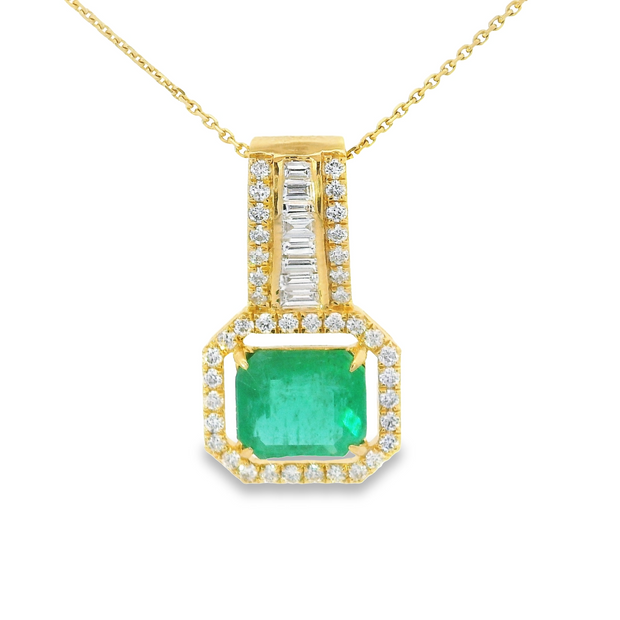 EMERALD & DIAMOND PENDANT