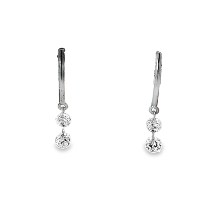 BLACK RHODIUM DIAMOND DANGLE EARRINGS