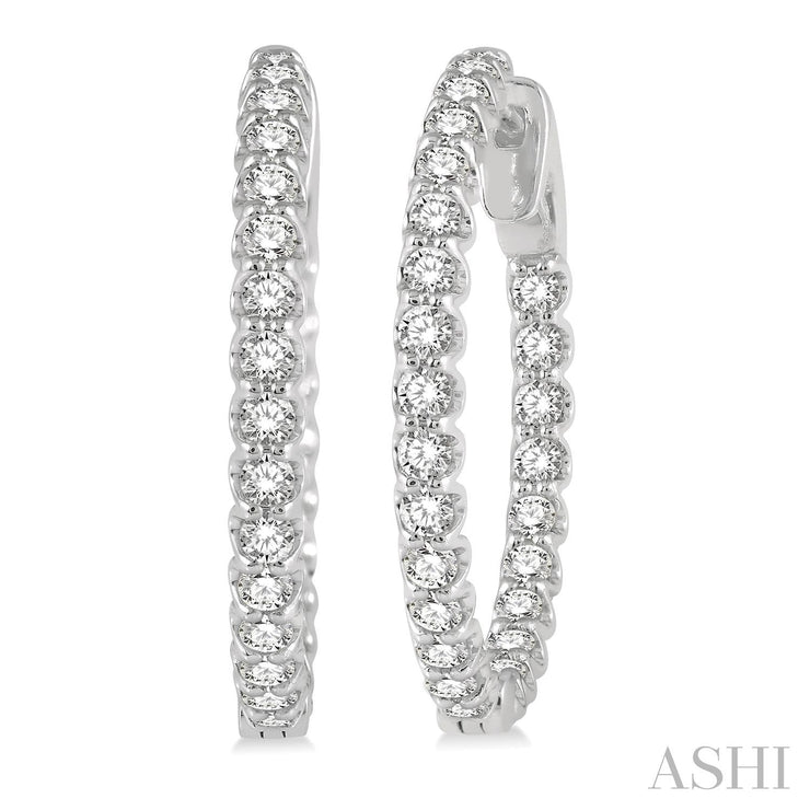 ASHI - DIAMOND HOOP EARRINGS