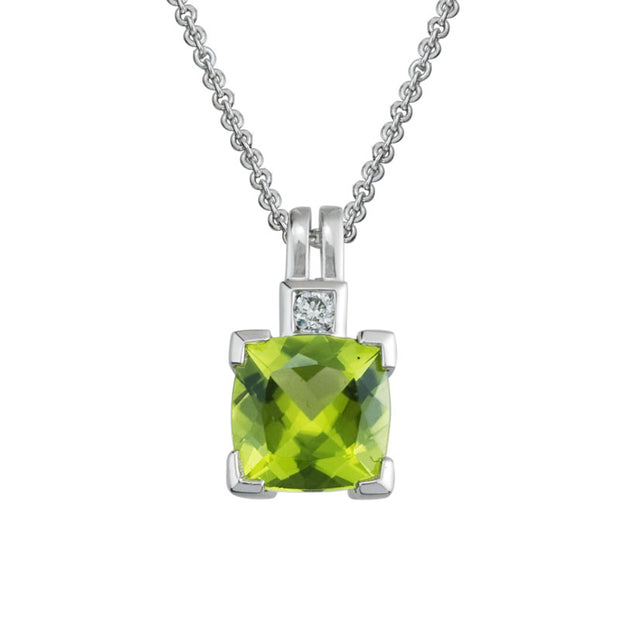 PERIDOT & DIAMOND PENDANT