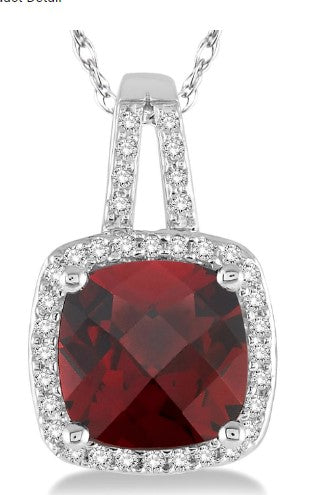 ASHI – GARNET & DIAMOND NECKLACE