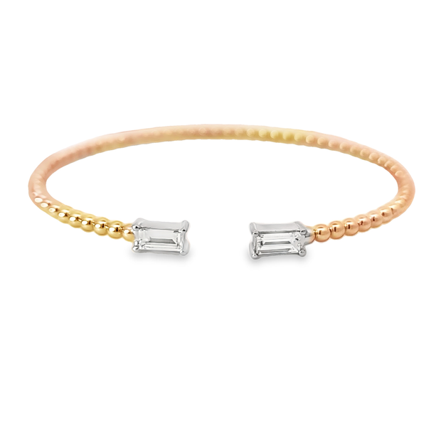 OPEN DIAMOND BANGLE BRACELET