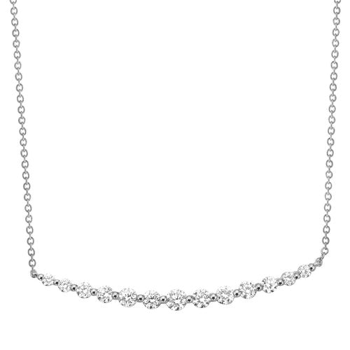 Curved Diamond Bar Pendant