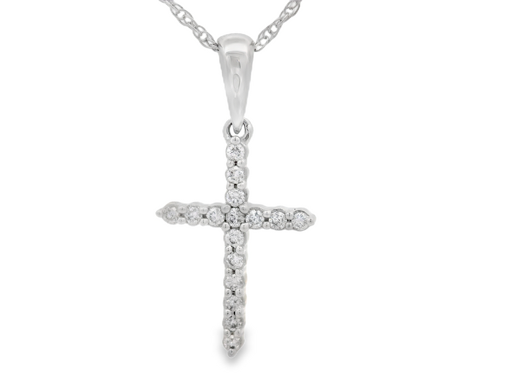 DIAMOND CROSS PENDANT - 1/10 CT