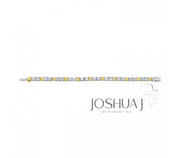 WHITE & YELLOW DIAMOND TENNIS BRACELET