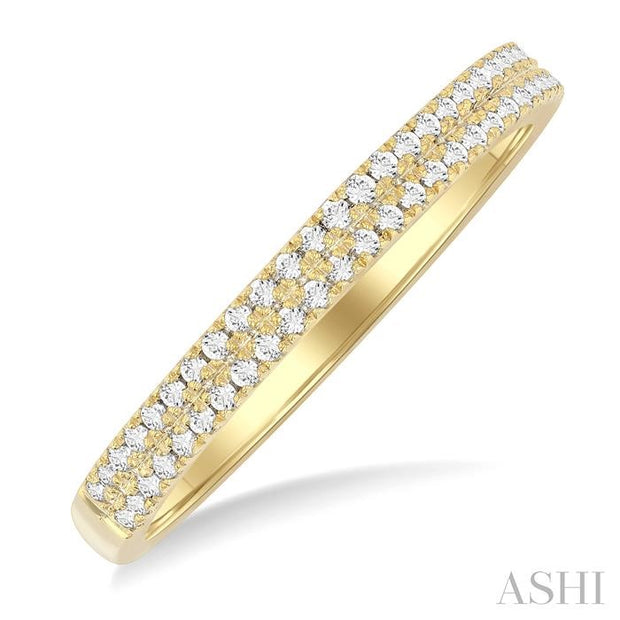 ASHI - DOUBLE ROW PAVE DIAMOND BAND