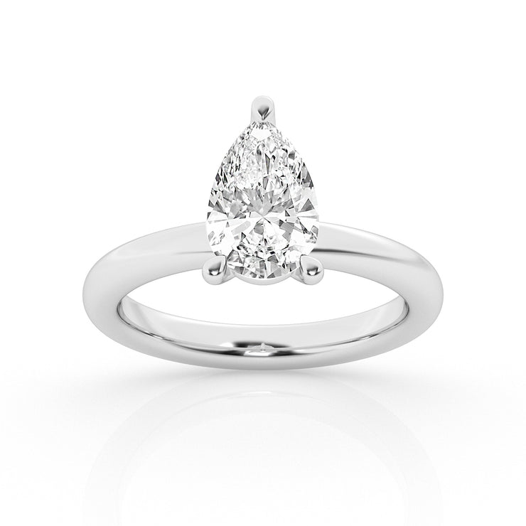 DIAMOND SOLITAIRE ENGAGEMENT RING - 1.50 PEAR CENTER