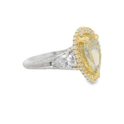 PEAR CUT YELLOW DIAMOND RING