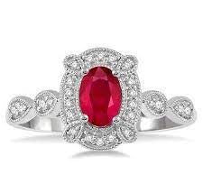 ASHI - DIAMOND & RUBY RING